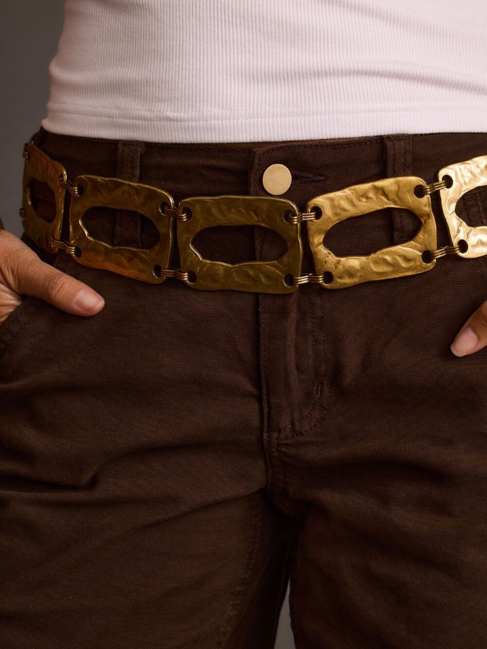 12th Tribe Ines Antique Gold Chain Belt Size O/SO/S